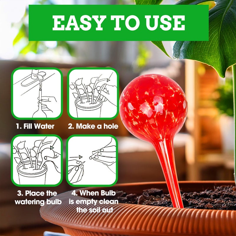 Besti Self-Watering Globes - 4-Pack Extra Large Watering Globes for Plants - Automatic Watering System for Potted Plants - Holds 380-400ml  Waters Plants Up to 2 Weeks (Set of 4 Extra Large) - Image 5
